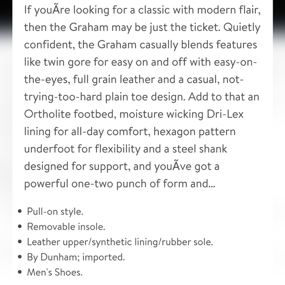 Dunham Graham Men's Black Leather Slip On Boots Size 8 - Picture 3 of 13